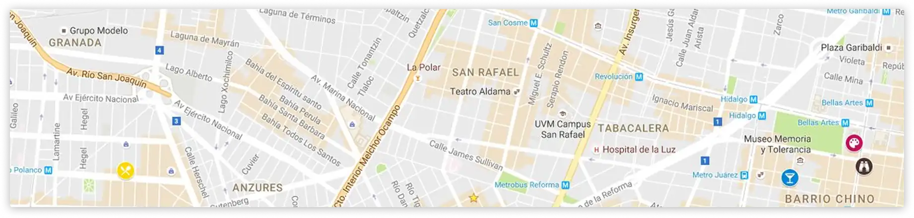 Mapa da região de imóveis